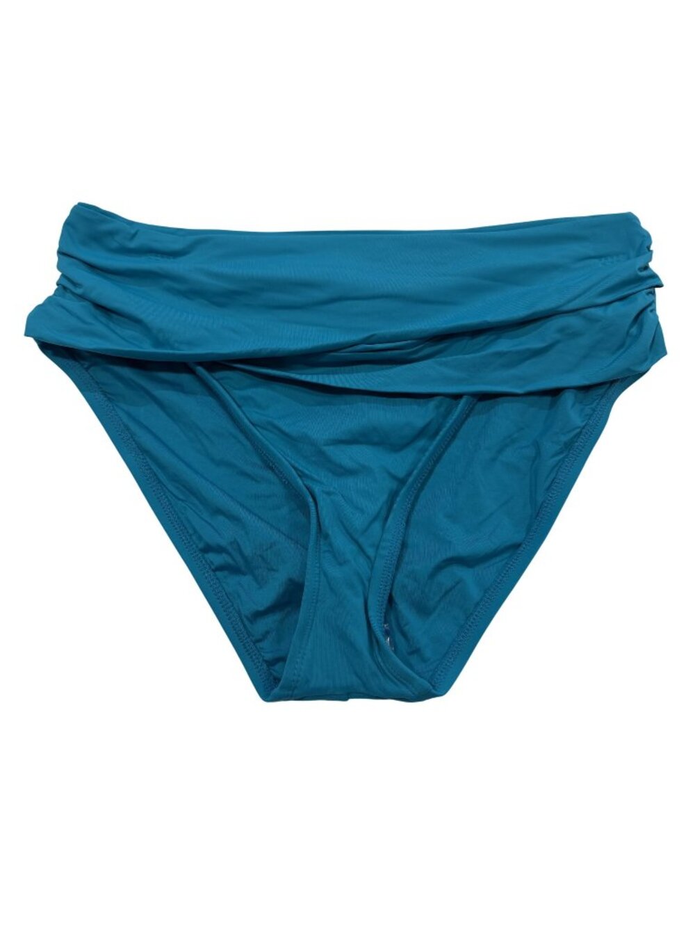 NWOT La Blanca Womens Teal High-Waist Beach Bikini Bottom Size 10